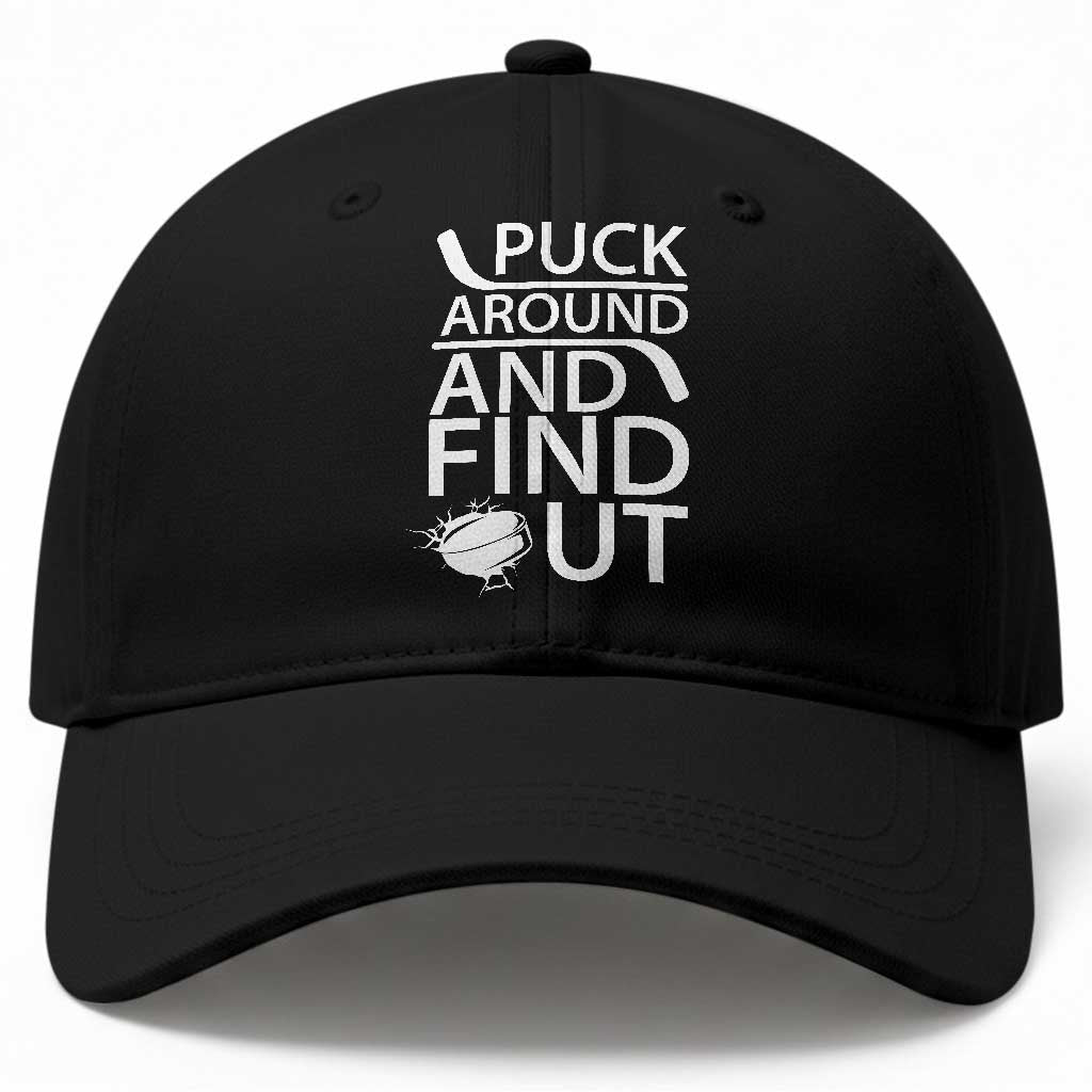 Puck Around And Find Out Baseball Cap Hockey Lover Gift TS12 Print Your Wear