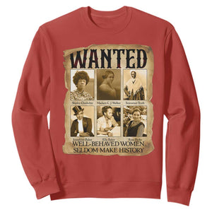 Well Behaved Women Seldom Make History Sweatshirt Vintage Feminist Poster TS12 Red Print Your Wear