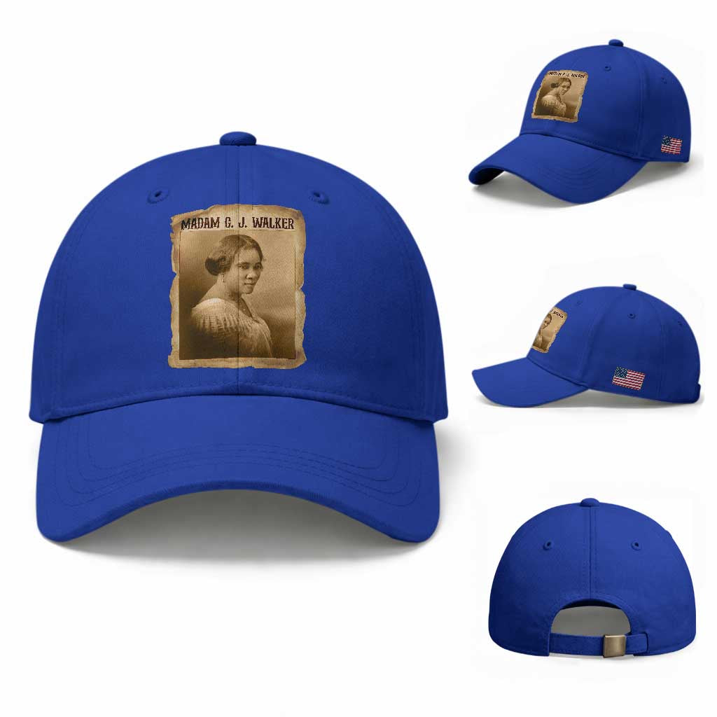 Madam CJ Walker Baseball Cap Female Empowerment History Gift TS12 Baseball Cap Universal Fit Royal Blue Print Your Wear