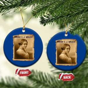 Madam CJ Walker Ceramic Ornament Female Empowerment History Gift TS12 1pc Blue Print Your Wear