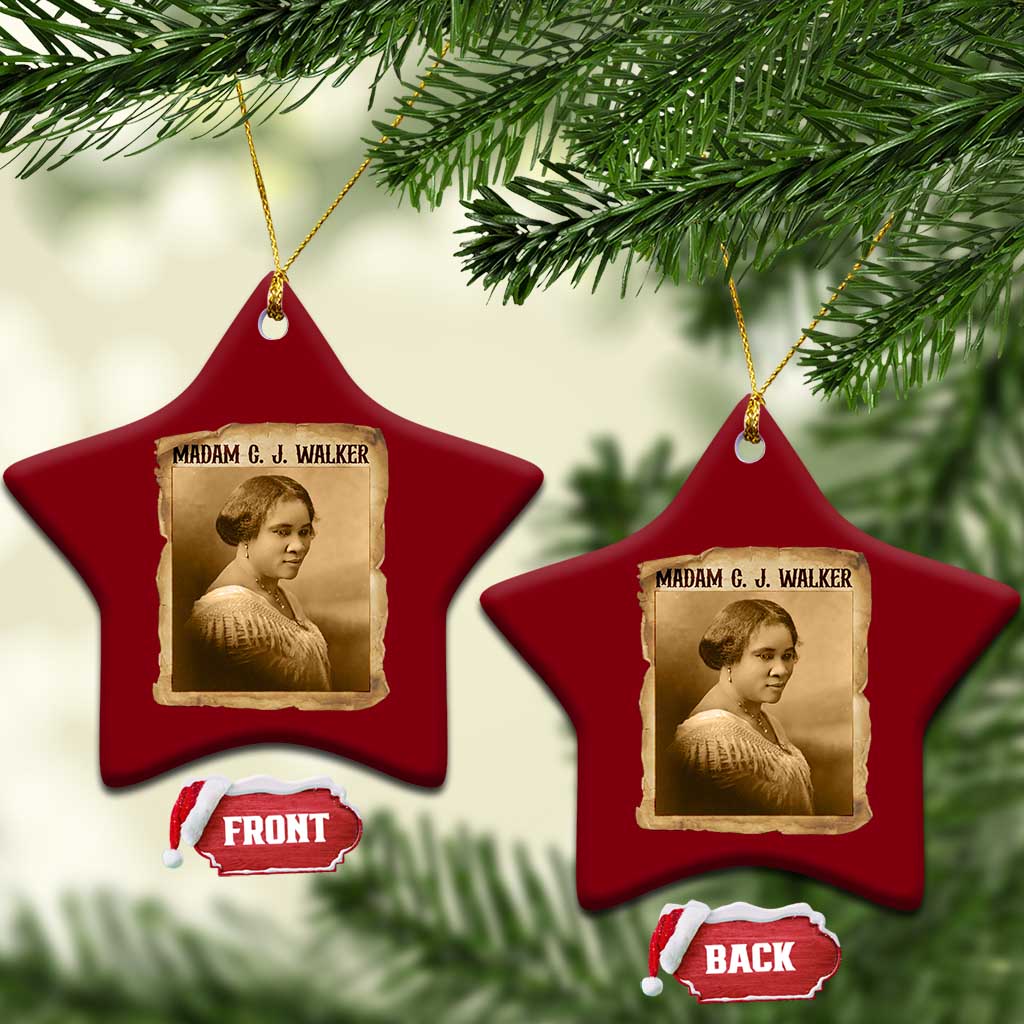 Madam CJ Walker Ceramic Ornament Female Empowerment History Gift TS12 Print Your Wear