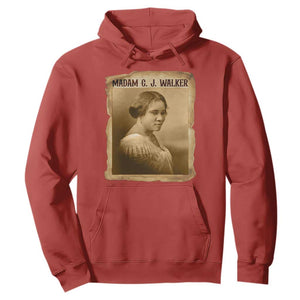 Madam CJ Walker Hoodie Female Empowerment History Gift TS12 Red Print Your Wear
