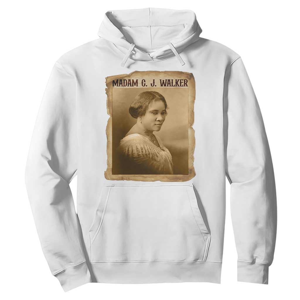 Madam CJ Walker Hoodie Female Empowerment History Gift TS12 White Print Your Wear