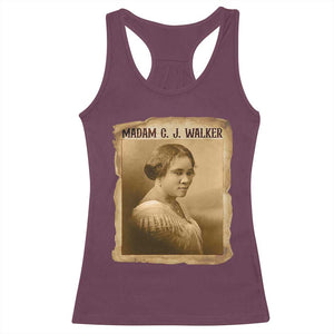 Madam CJ Walker Racerback Tank Top Female Empowerment History Gift TS12 Maroon Print Your Wear