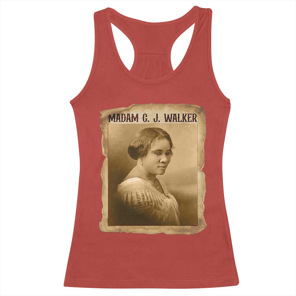 Madam CJ Walker Racerback Tank Top Female Empowerment History Gift TS12 Red Print Your Wear