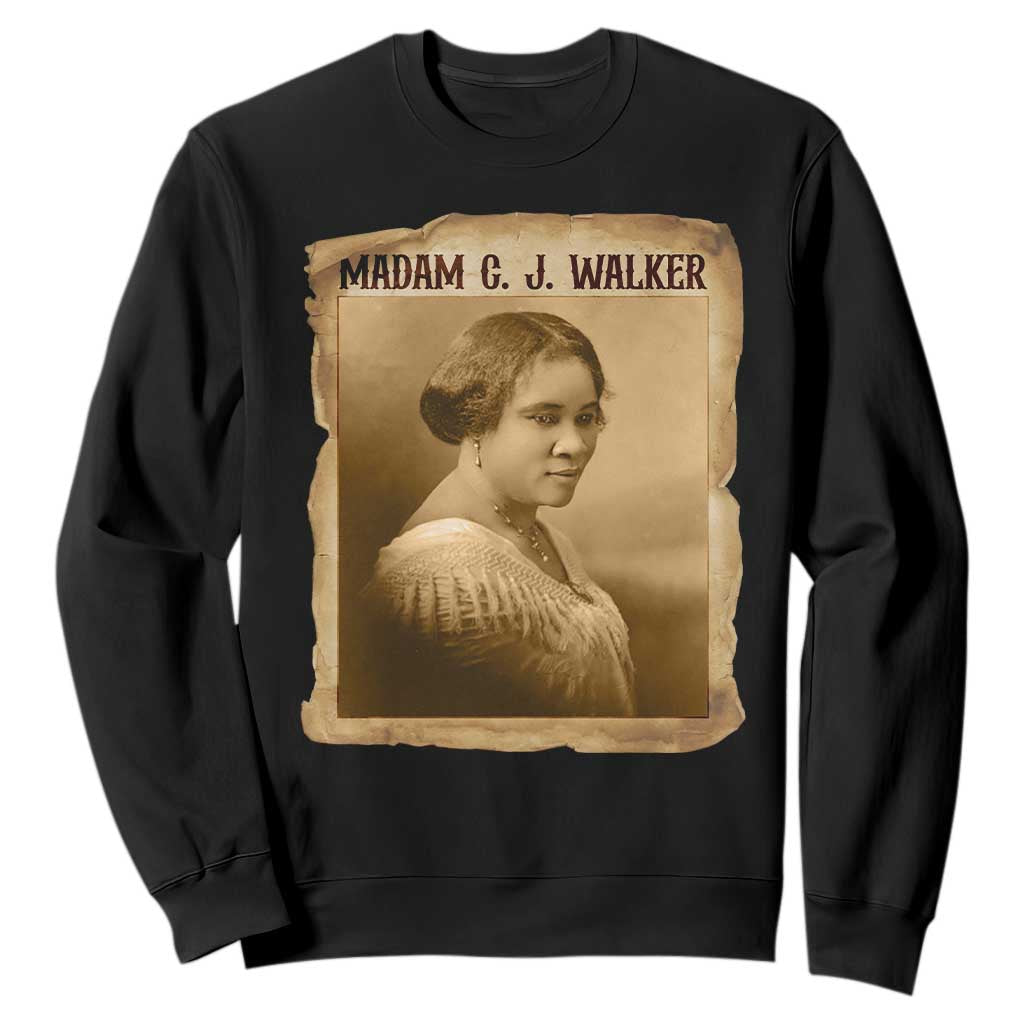 Madam CJ Walker Sweatshirt Female Empowerment History Gift TS12 Black Print Your Wear