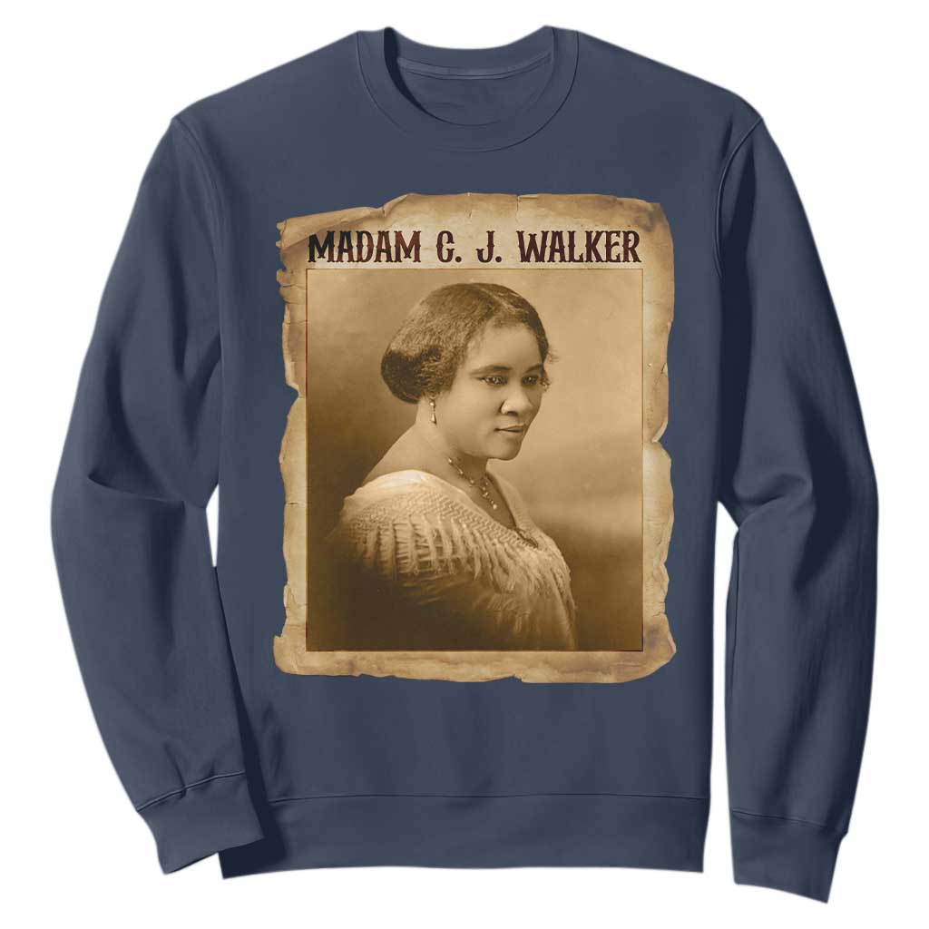 Madam CJ Walker Sweatshirt Female Empowerment History Gift TS12 Navy Print Your Wear