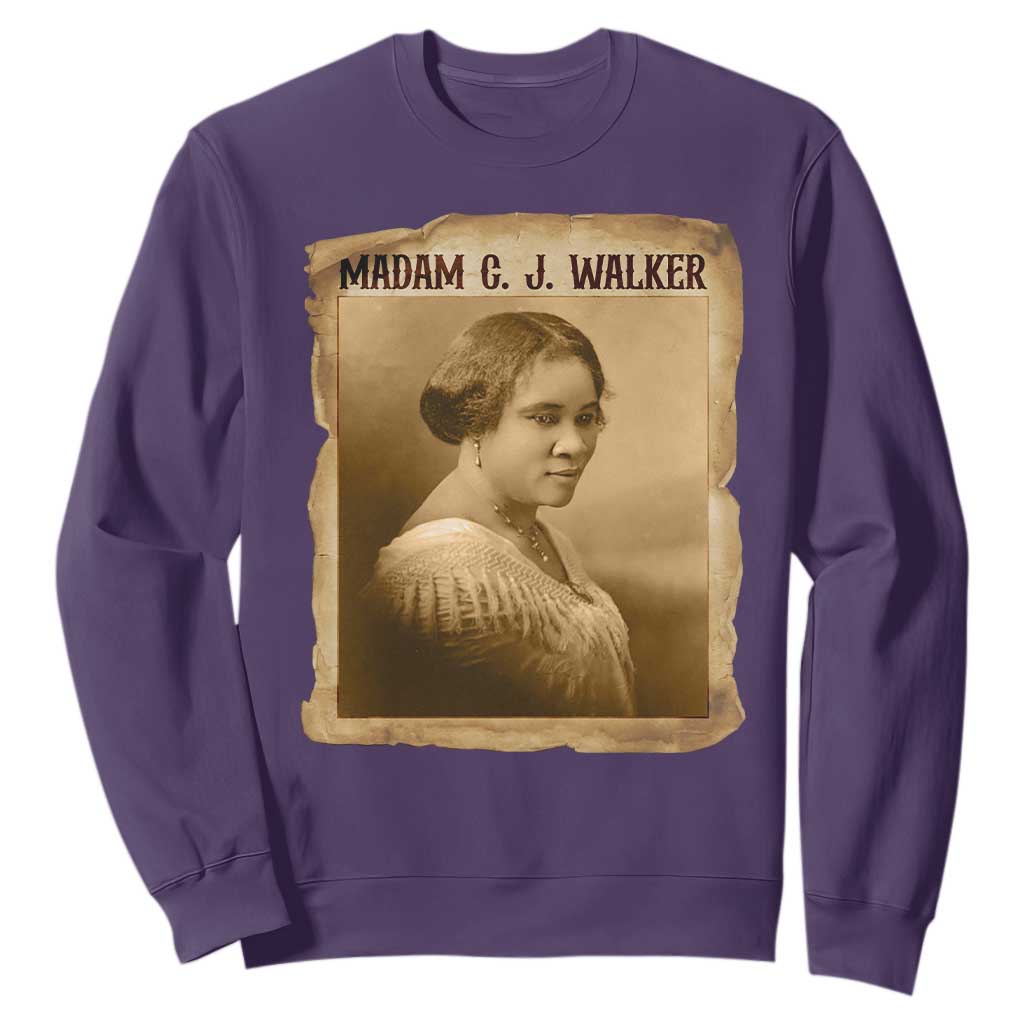 Madam CJ Walker Sweatshirt Female Empowerment History Gift TS12 Purple Print Your Wear