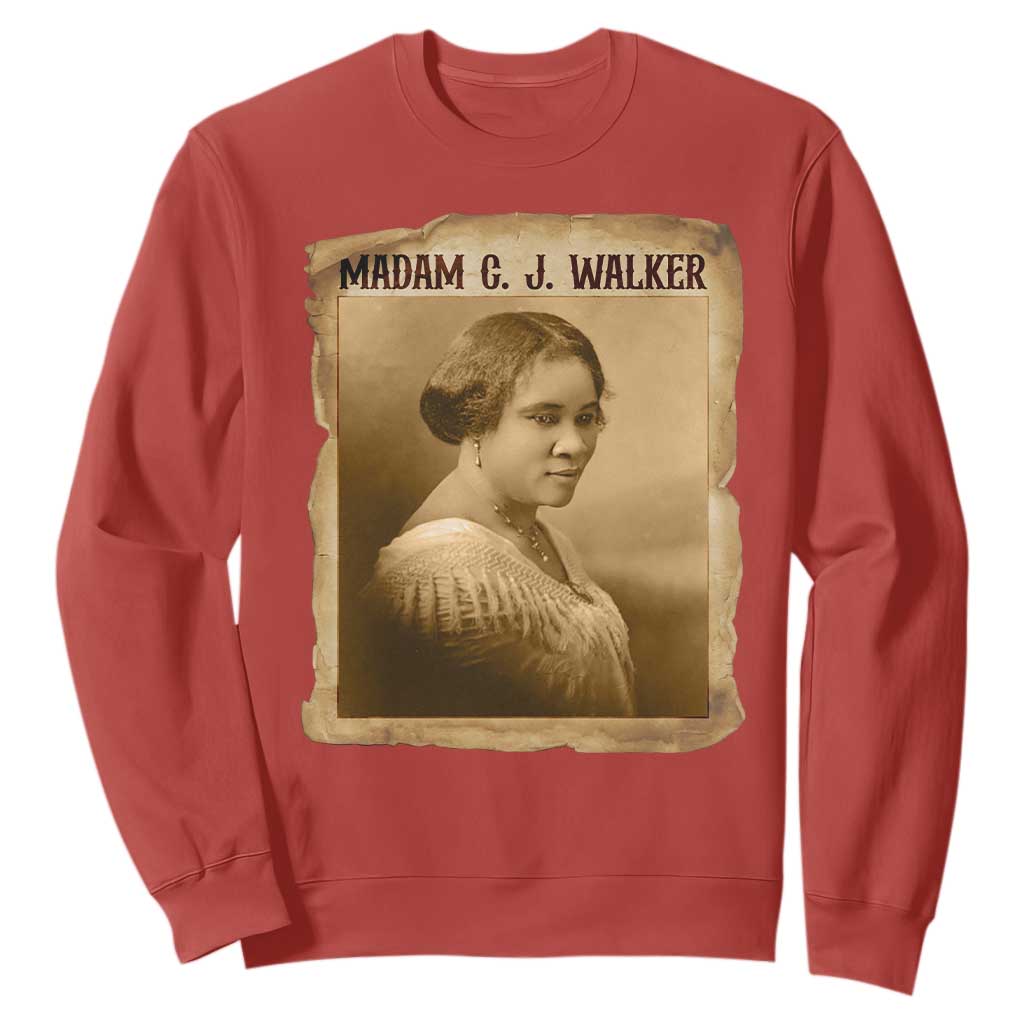 Madam CJ Walker Sweatshirt Female Empowerment History Gift TS12 Red Print Your Wear