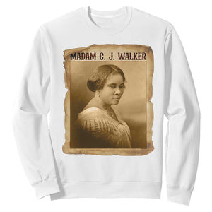 Madam CJ Walker Sweatshirt Female Empowerment History Gift TS12 White Print Your Wear