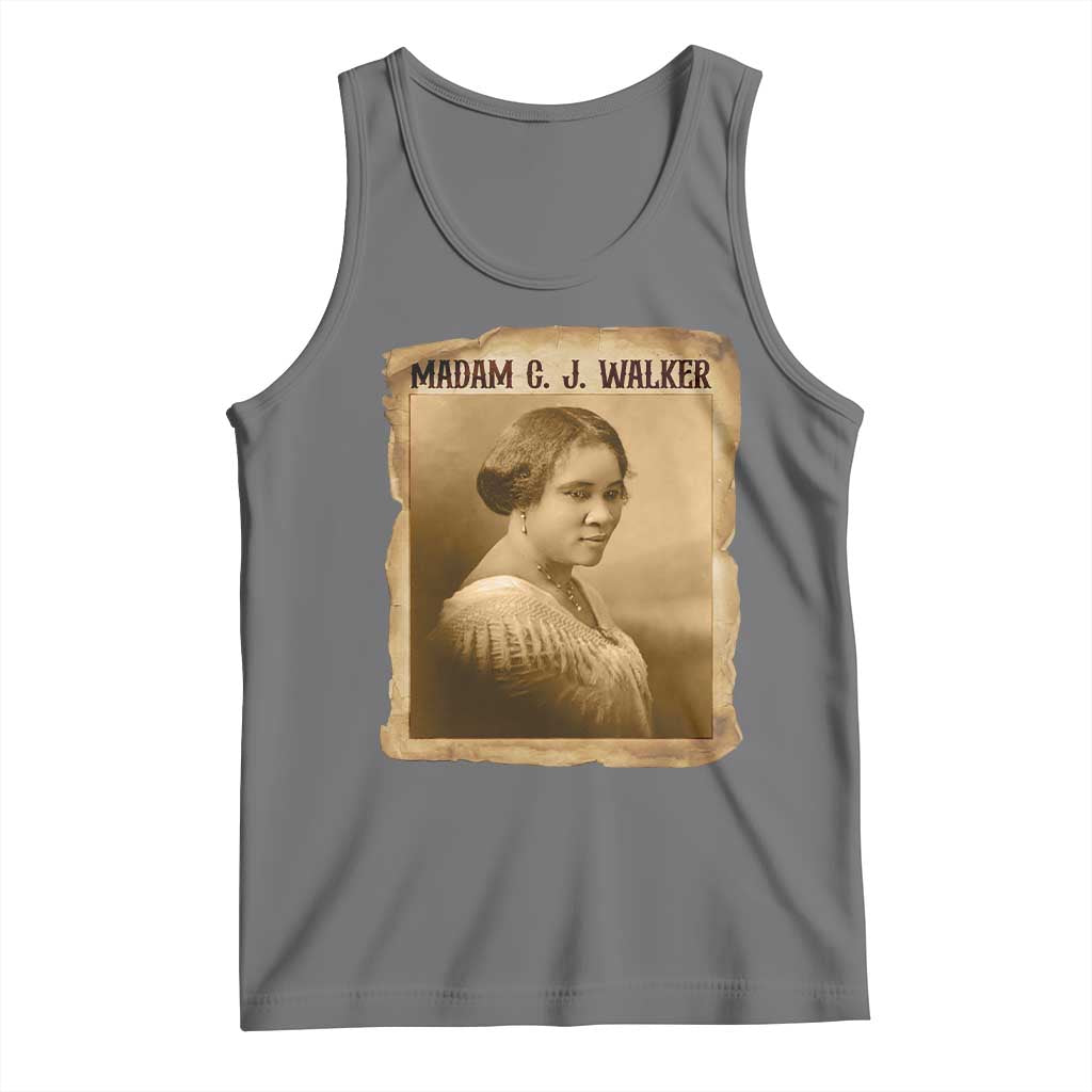 Madam CJ Walker Tank Top Female Empowerment History Gift TS12 Black Heather Print Your Wear