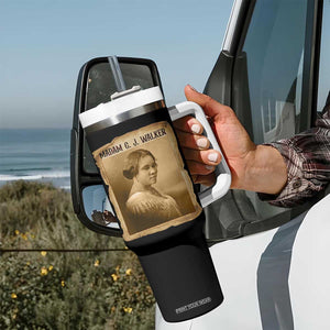 Madam CJ Walker Tumbler With Handle Female Empowerment History Gift TS12 Print Your Wear