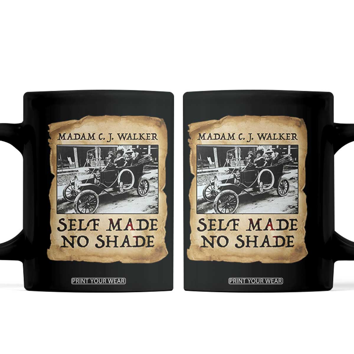 Madam CJ Walker Self Made Millionaire Coffee Mug Strong Black Woman Leader TS12 Black Print Your Wear