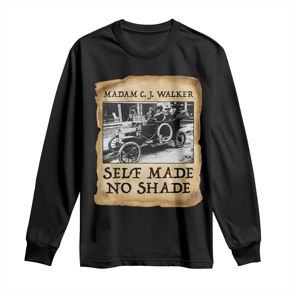 Madam CJ Walker Self Made Millionaire Long Sleeve Shirt Strong Black Woman Leader TS12 Black Print Your Wear