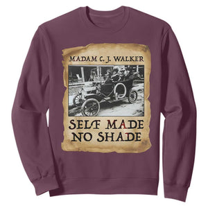 Madam CJ Walker Self Made Millionaire Sweatshirt Strong Black Woman Leader TS12 Maroon Print Your Wear