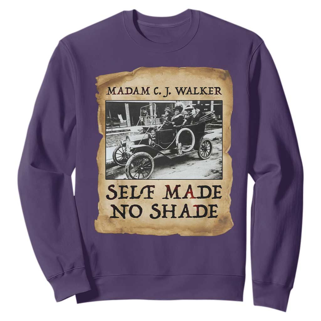 Madam CJ Walker Self Made Millionaire Sweatshirt Strong Black Woman Leader TS12 Purple Print Your Wear