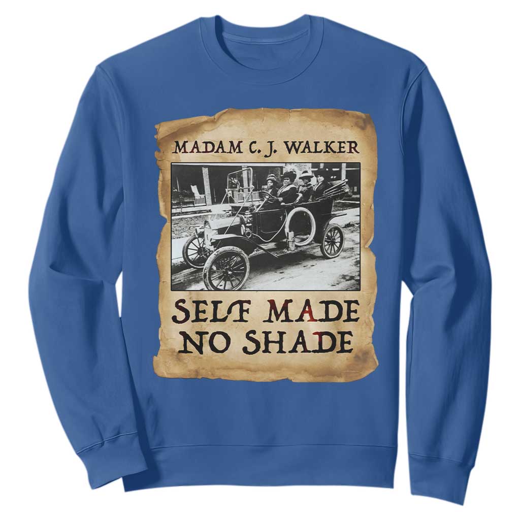 Madam CJ Walker Self Made Millionaire Sweatshirt Strong Black Woman Leader TS12 Royal Blue Print Your Wear