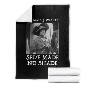 Madam CJ Walker Throw Blanket Self Made No Shade Female Empowerment TS12 Black Print Your Wear