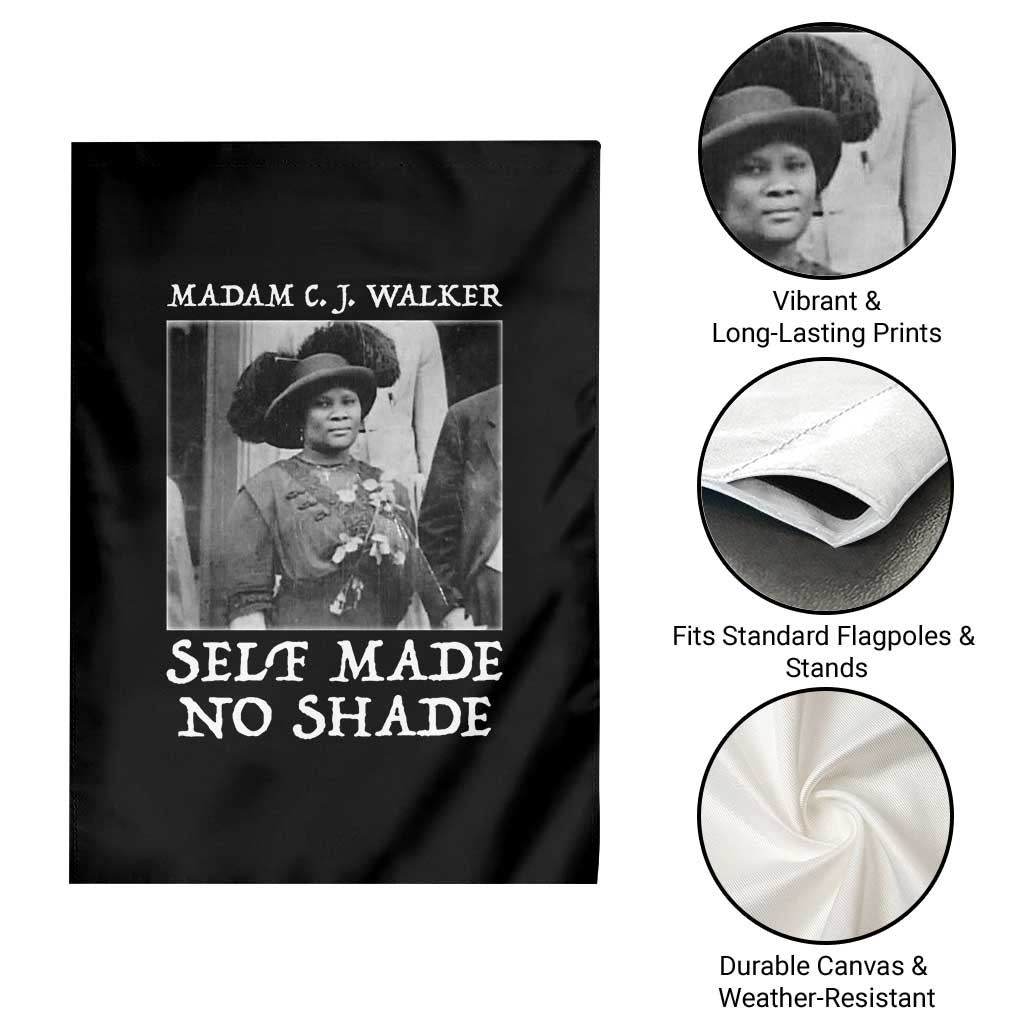 Madam CJ Walker Garden Flag Self Made No Shade Female Empowerment TS12 Print Your Wear