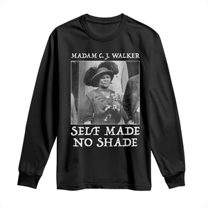 Madam CJ Walker Long Sleeve Shirt Self Made No Shade Female Empowerment TS12 Black Print Your Wear