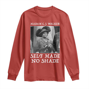Madam CJ Walker Long Sleeve Shirt Self Made No Shade Female Empowerment TS12 Red Print Your Wear