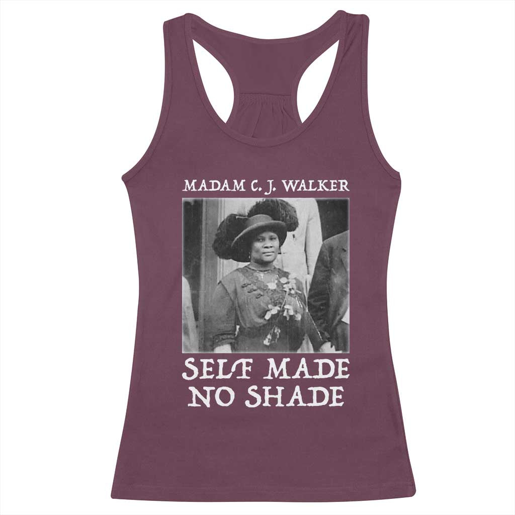 Madam CJ Walker Racerback Tank Top Self Made No Shade Female Empowerment TS12 Maroon Print Your Wear