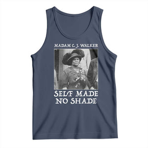 Madam CJ Walker Tank Top Self Made No Shade Female Empowerment TS12 Navy Print Your Wear