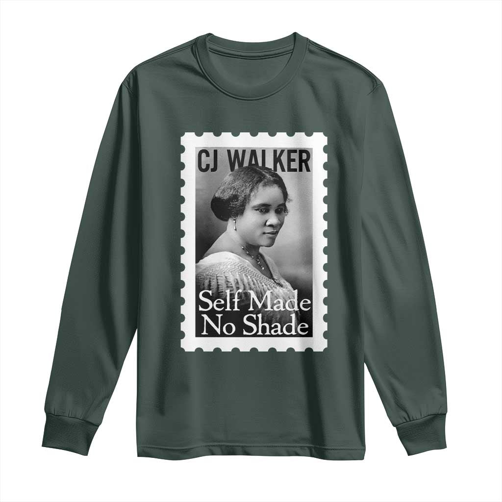 Madam CJ Walker Long Sleeve Shirt Strong Black Woman Leader TS12 Dark Forest Green Print Your Wear