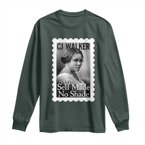 Madam CJ Walker Long Sleeve Shirt Strong Black Woman Leader TS12 Dark Forest Green Print Your Wear