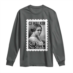 Madam CJ Walker Long Sleeve Shirt Strong Black Woman Leader TS12 Dark Heather Print Your Wear