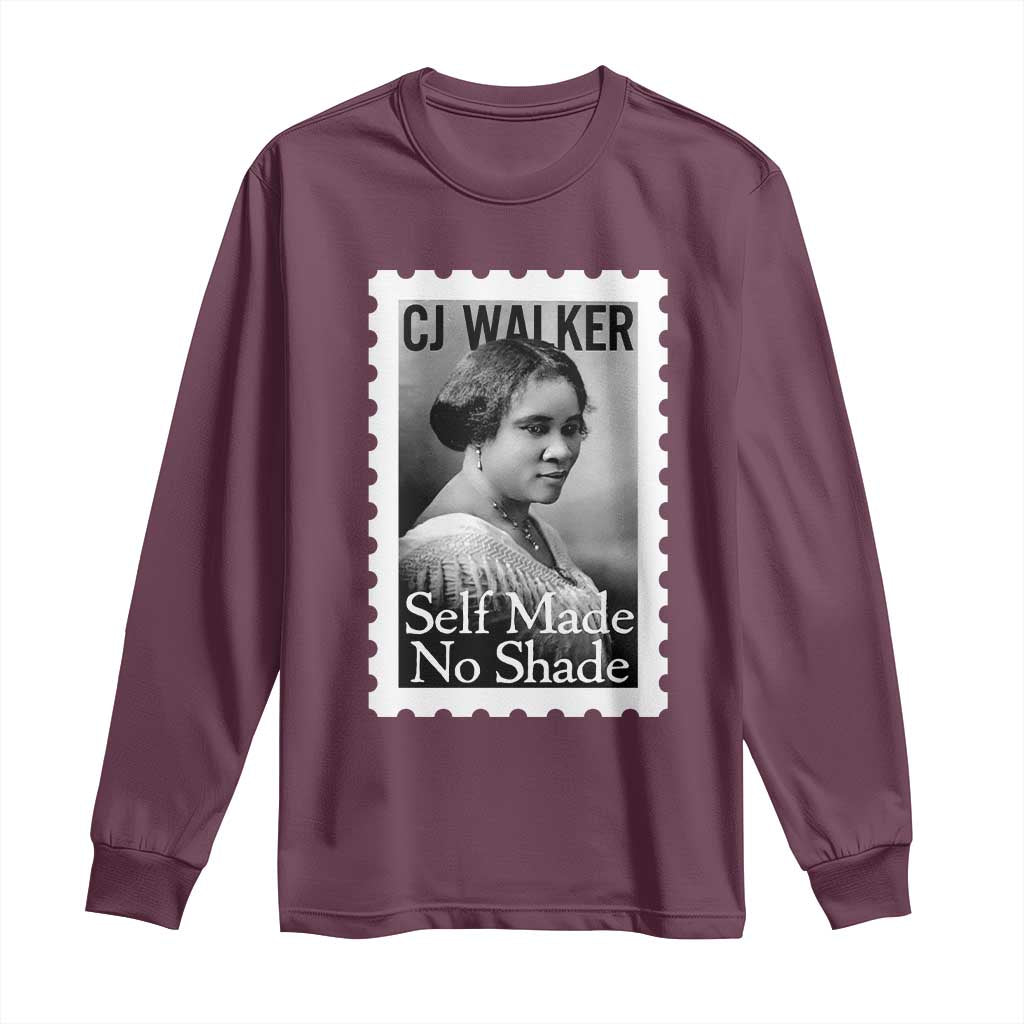 Madam CJ Walker Long Sleeve Shirt Strong Black Woman Leader TS12 Maroon Print Your Wear