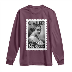 Madam CJ Walker Long Sleeve Shirt Strong Black Woman Leader TS12 Maroon Print Your Wear
