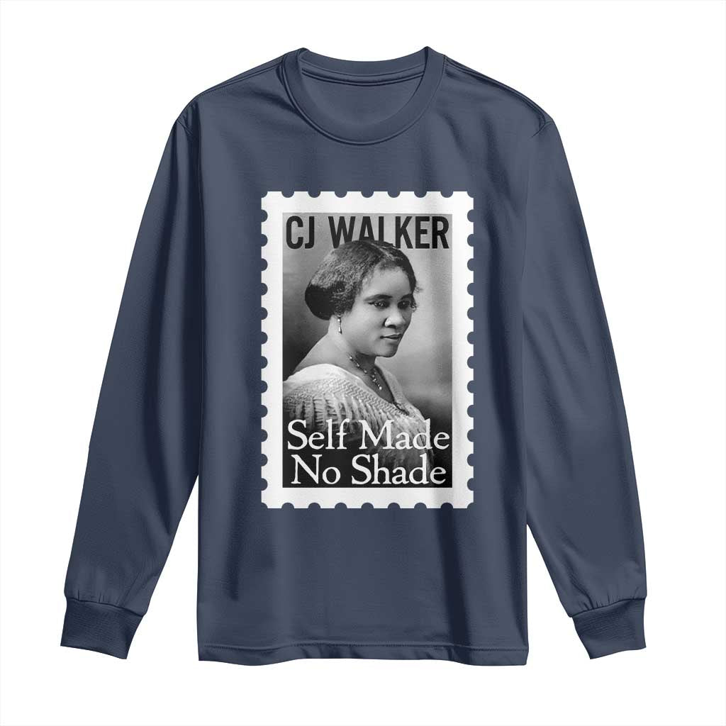 Madam CJ Walker Long Sleeve Shirt Strong Black Woman Leader TS12 Navy Print Your Wear