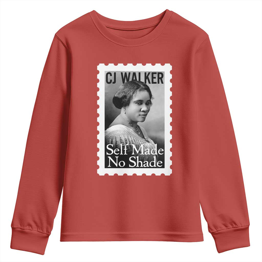 Madam CJ Walker Youth Sweatshirt Strong Black Woman Leader TS12 Red Print Your Wear