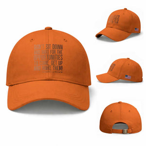 Madam CJ Walker Quote Baseball Cap Get Up And Make Opportunities TS12 Baseball Cap Universal Fit Orange Print Your Wear