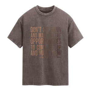 Madam CJ Walker Quote Washed Cotton T-Shirt Get Up And Make Opportunities