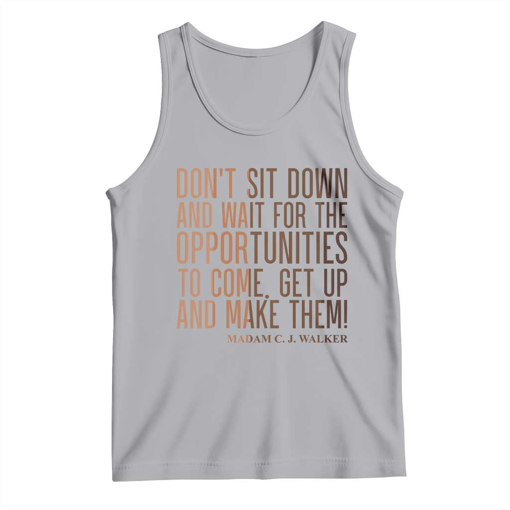 Madam CJ Walker Quote Tank Top Get Up And Make Opportunities TS12 Athletic Heather Print Your Wear