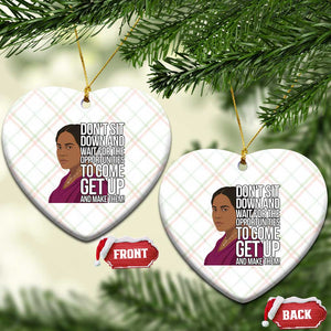 Madam CJ Walker Quote Ceramic Ornament Do Not Sit Down And Wait For Opportunities TS12 Print Your Wear