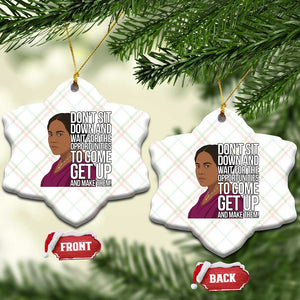 Madam CJ Walker Quote Ceramic Ornament Do Not Sit Down And Wait For Opportunities TS12 Print Your Wear