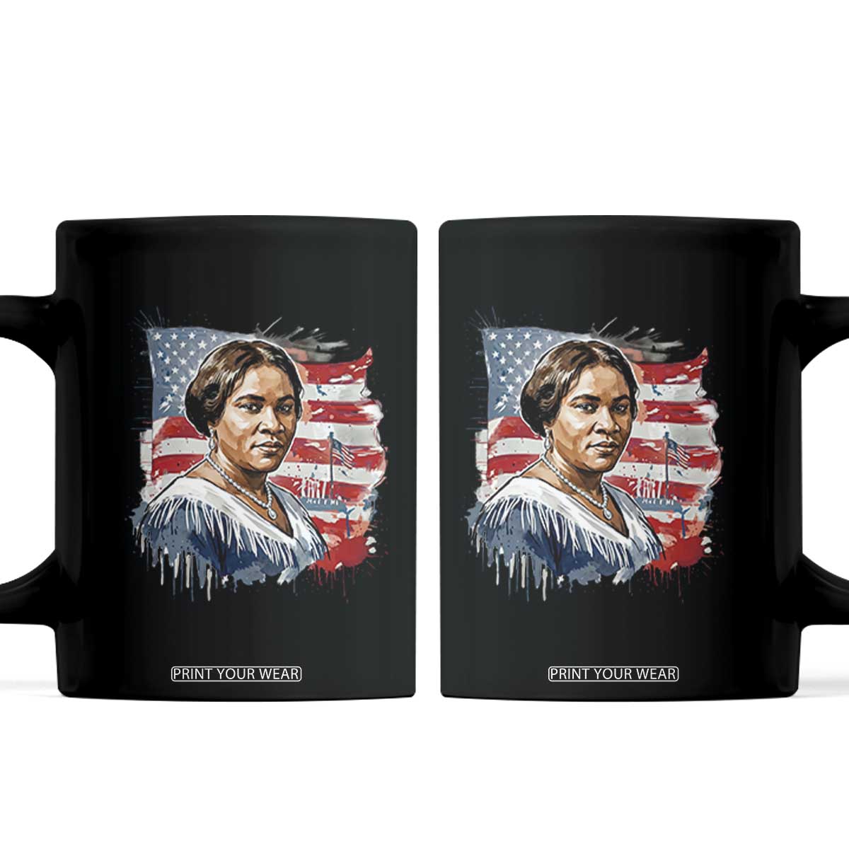 Madam CJ Walker Patriotic Coffee Mug Strong Black Woman Leader TS12 Black Print Your Wear