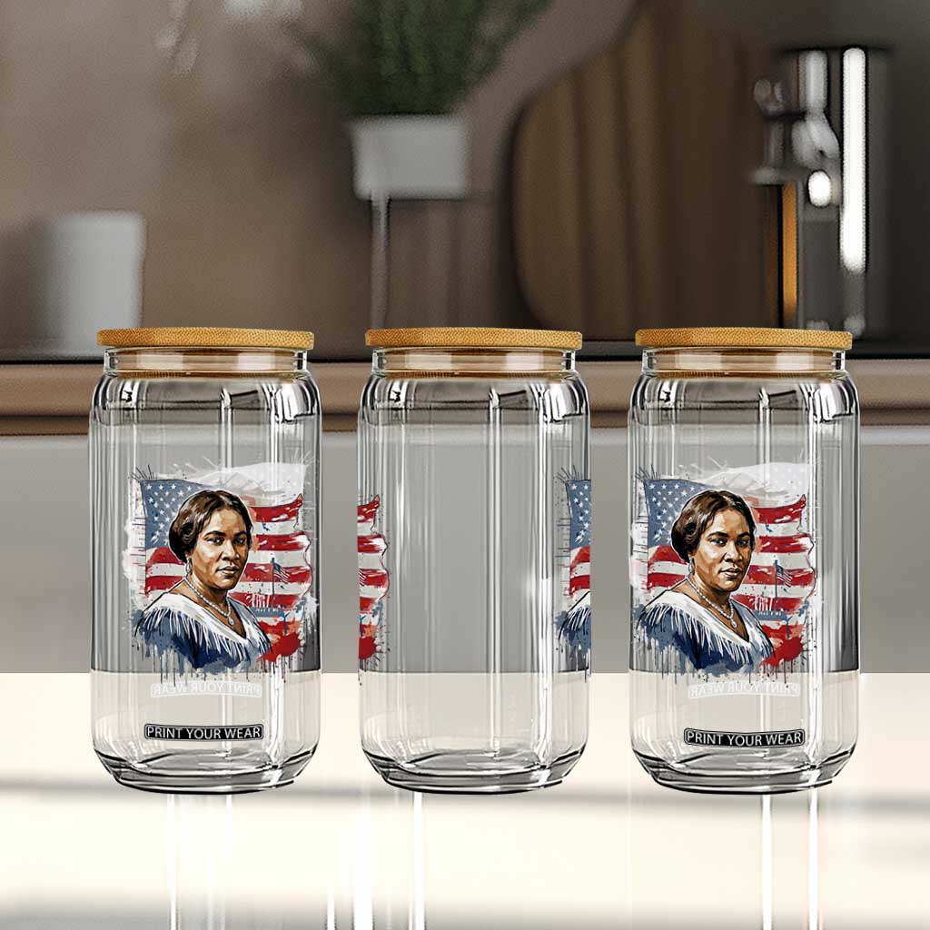 Madam CJ Walker Patriotic Glass Can Strong Black Woman Leader TS12 Print Your Wear