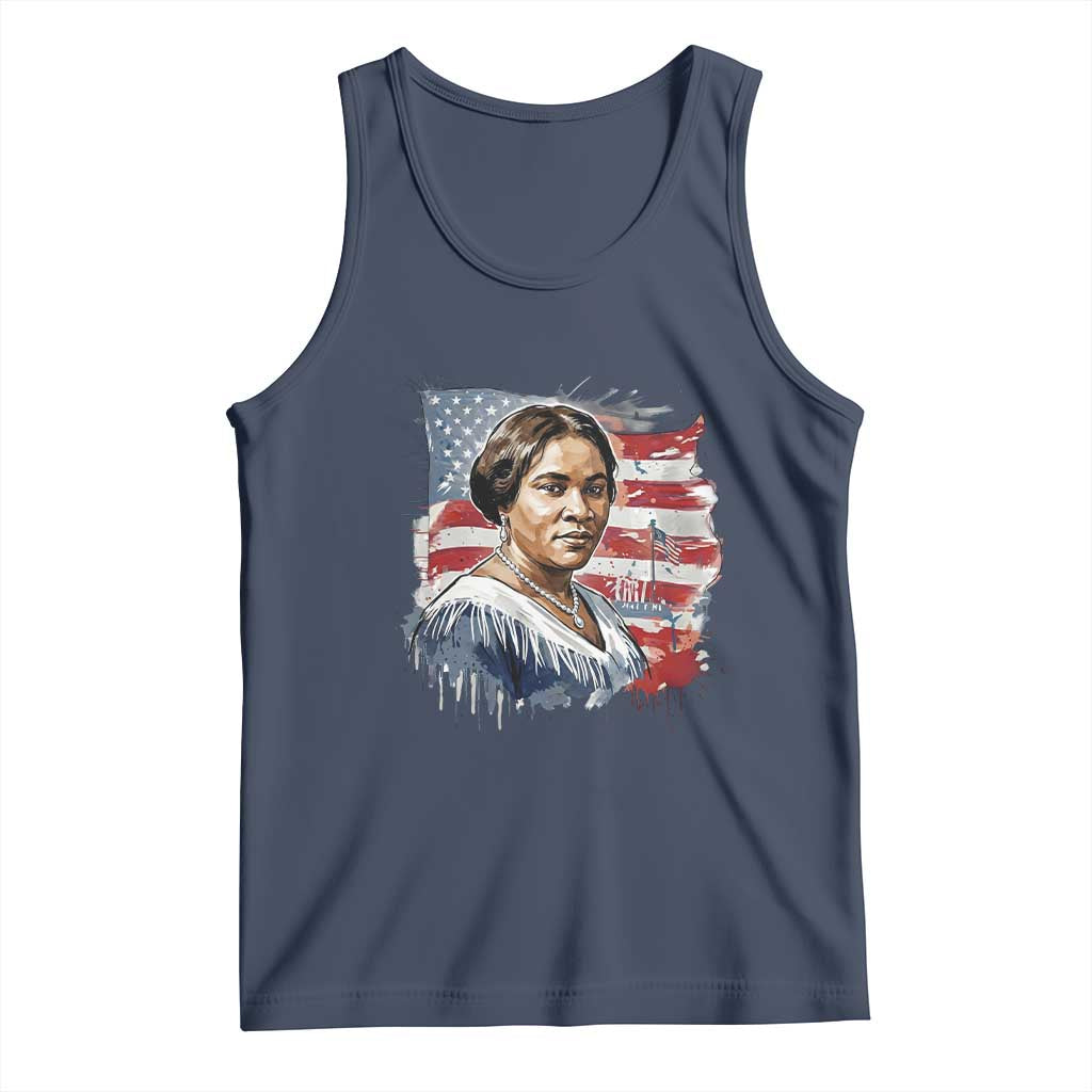 Madam CJ Walker Patriotic Tank Top Strong Black Woman Leader TS12 Navy Print Your Wear