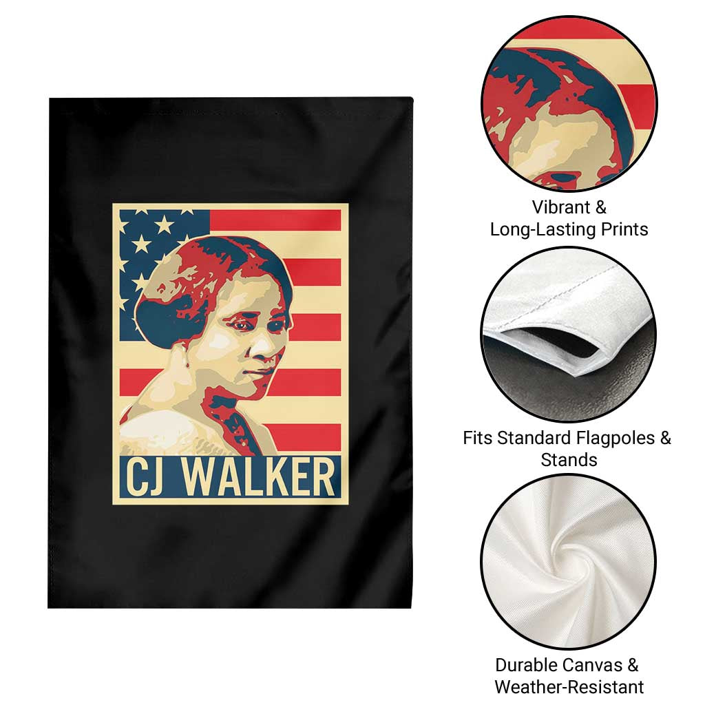 Madam CJ Walker Patriotic Garden Flag Black History Month Gift TS12 Print Your Wear