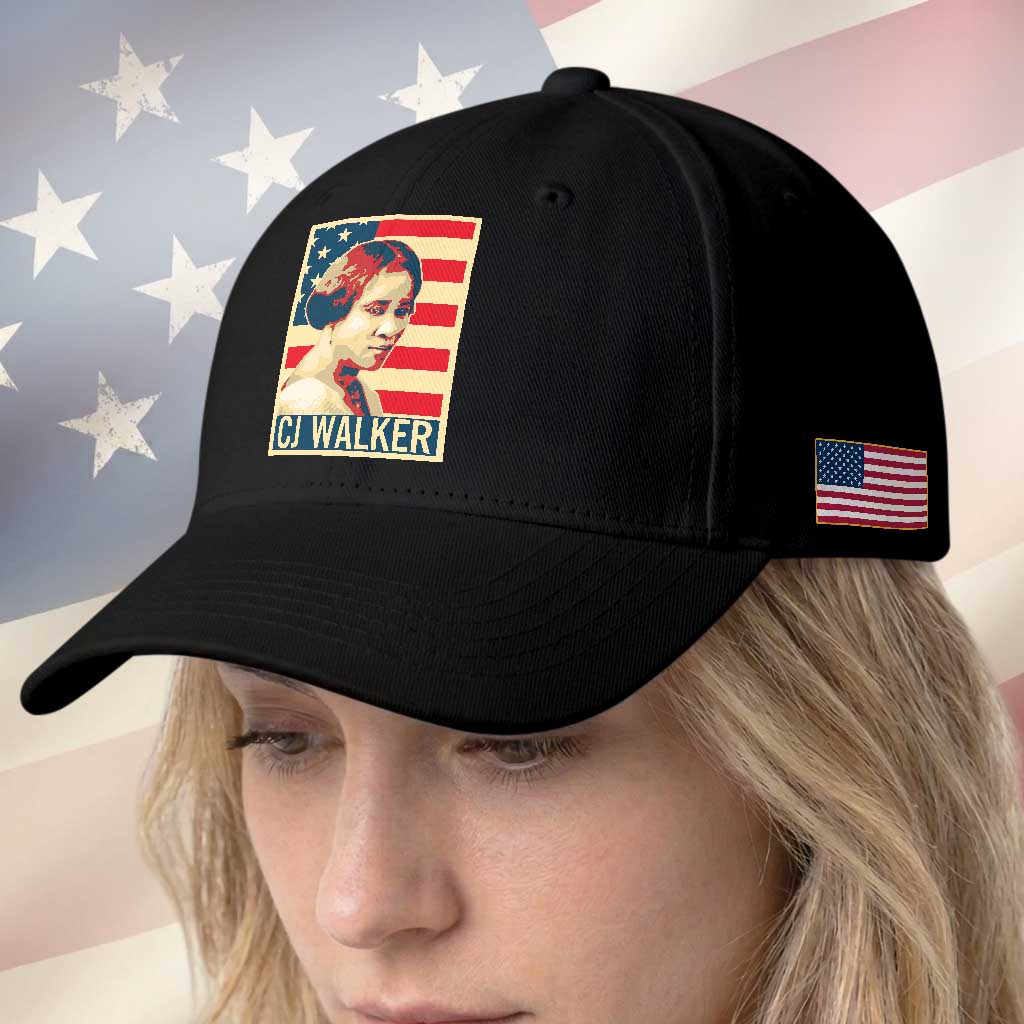 Madam CJ Walker Patriotic Baseball Cap Black History Month Gift TS12 Print Your Wear