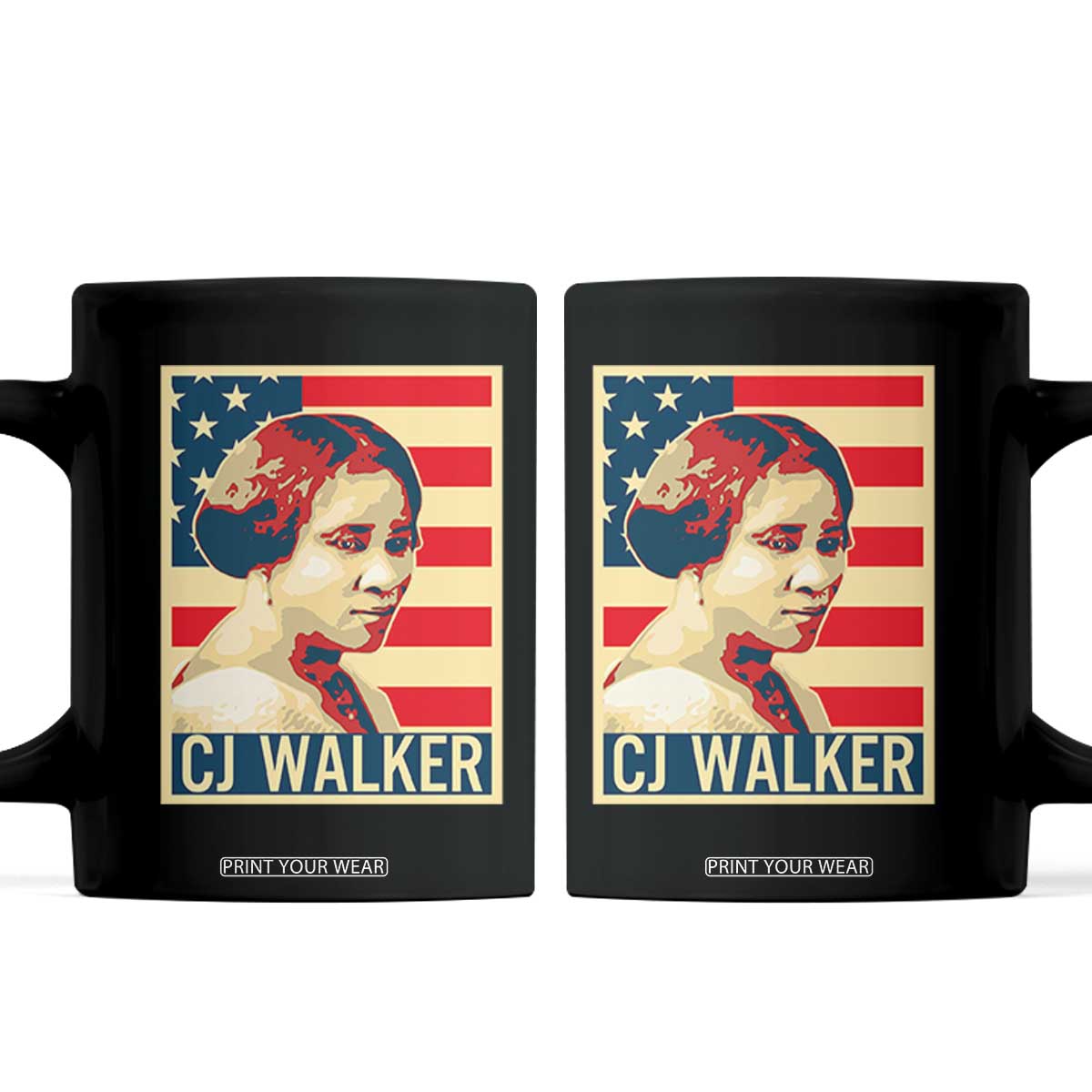 Madam CJ Walker Patriotic Coffee Mug Black History Month Gift TS12 Black Print Your Wear