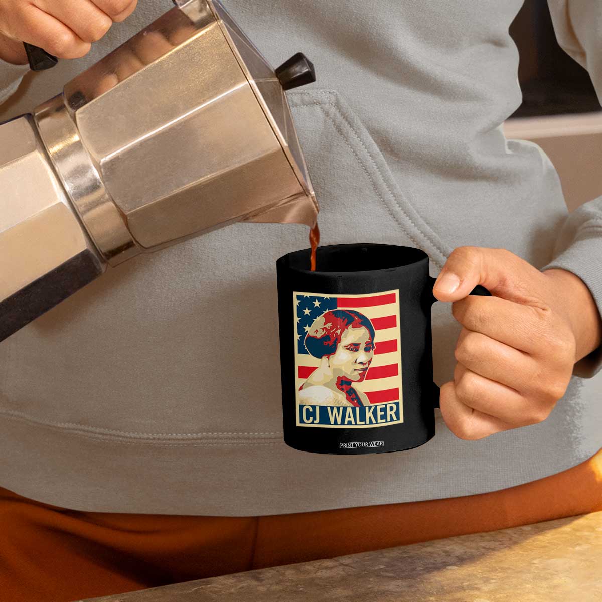 Madam CJ Walker Patriotic Coffee Mug Black History Month Gift TS12 Print Your Wear
