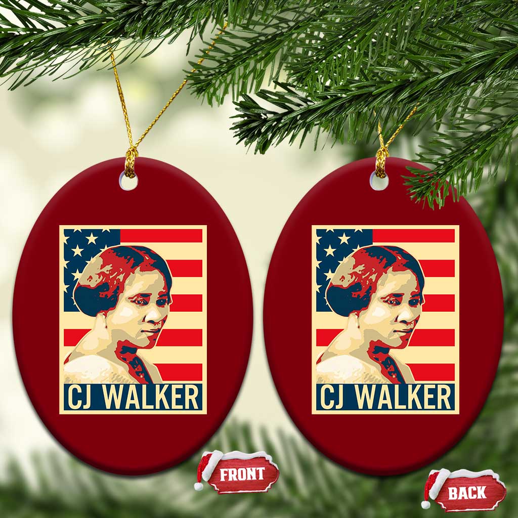 Madam CJ Walker Patriotic Ceramic Ornament Black History Month Gift TS12 Print Your Wear