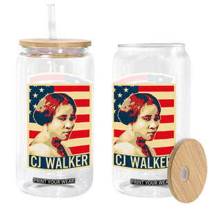 Madam CJ Walker Patriotic Glass Can Black History Month Gift TS12 Print Your Wear