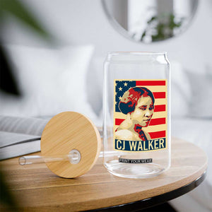 Madam CJ Walker Patriotic Glass Can Black History Month Gift TS12 Print Your Wear