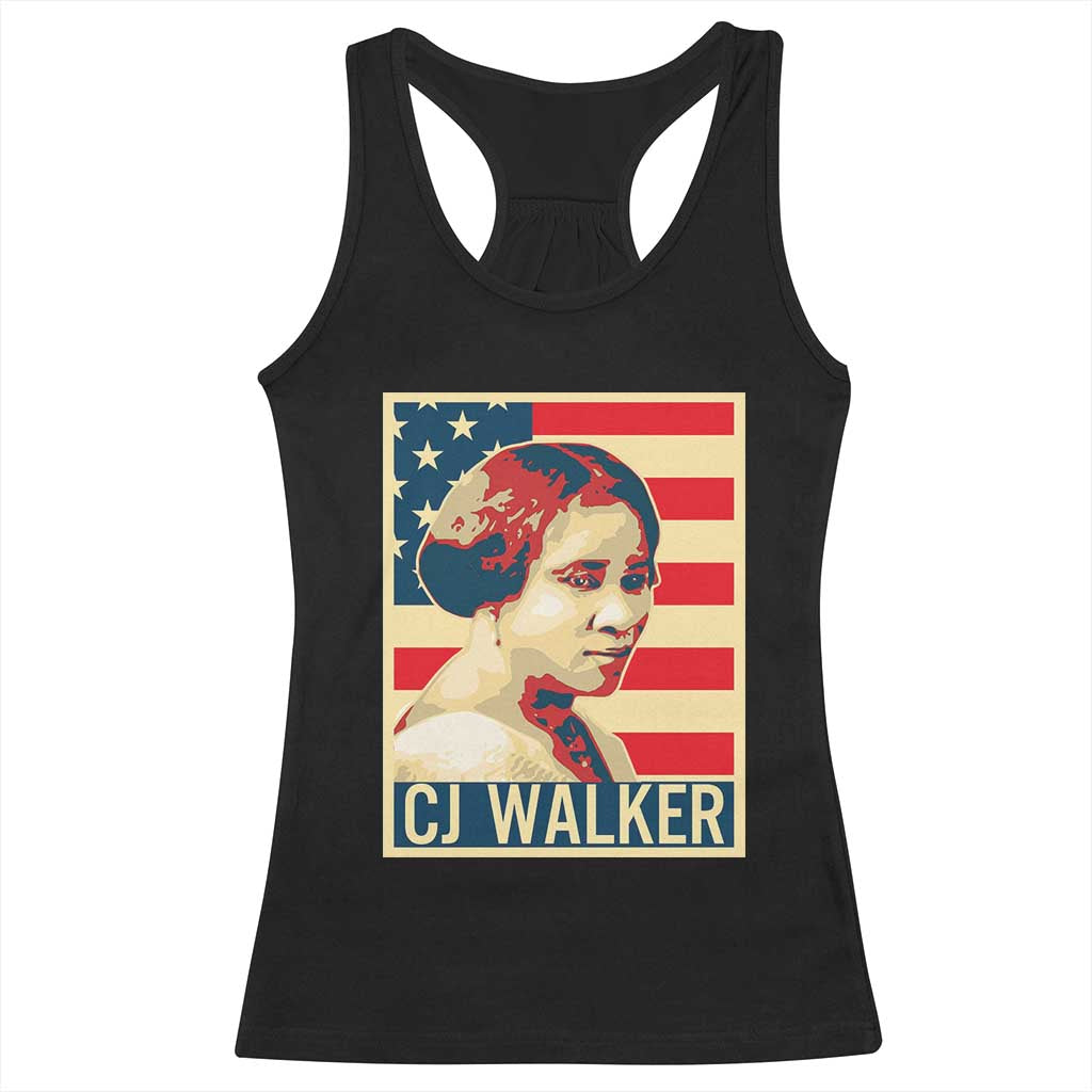 Madam CJ Walker Patriotic Racerback Tank Top Black History Month Gift TS12 Black Print Your Wear
